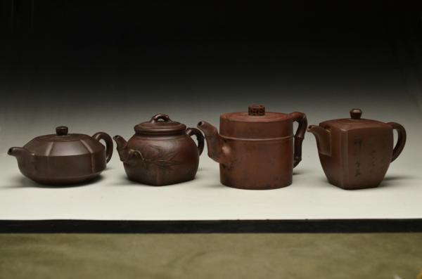 GZ 在銘 朱泥紫砂茶壺4件組　各種