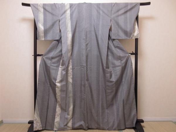 ドークブア■付下げ　大島紬地　染江戸小紋柄　逸品　114