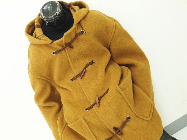 ★英国製グローバーオールダッフルコート36キャメル★