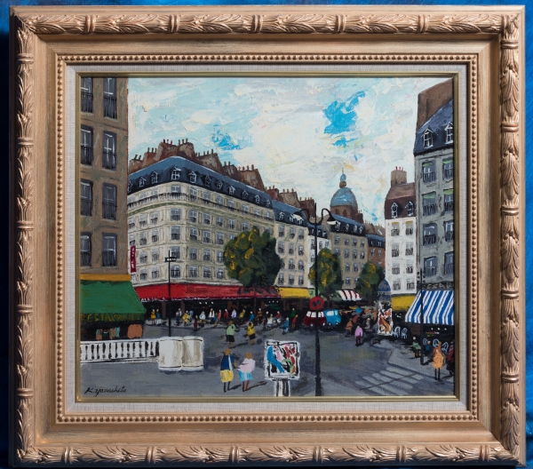 100円～現品限り!額付★売切★印象タッチ 10号『パリの街角』