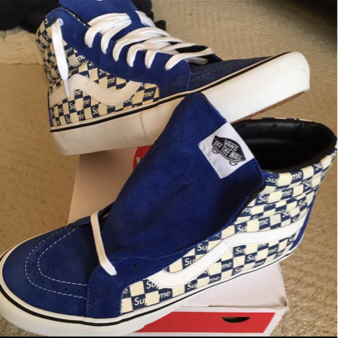 29cm 新品 VANS SUPREME Sk8-Hi pro BLUE 青 us11 50周年
