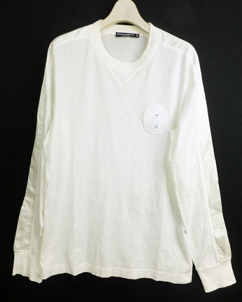 ドルチェ＆ガッバーナ サテン切替 エンブレム長袖 TシャツR50642