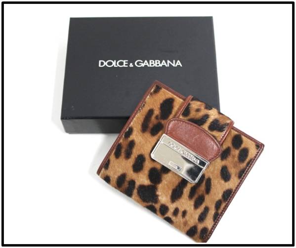 ♪♪DOLCE&GABBANA レオパード柄　二つ折り財布　美品♪♪