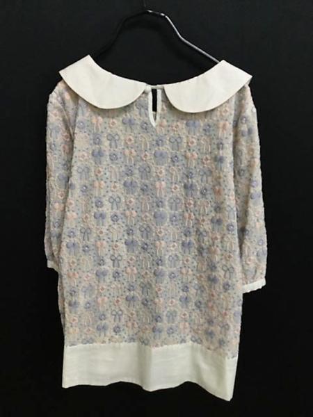 メ便 nesessaire ネセセア 刺繍 ブラウス sizeF/ベージュ □◇