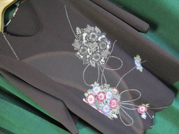 詩仙堂 美品 焦げ茶地に花柄のチュニック 【公式通販】