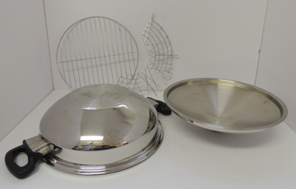 中古 アムウェイ Amway クイーンクック ウォック 網付