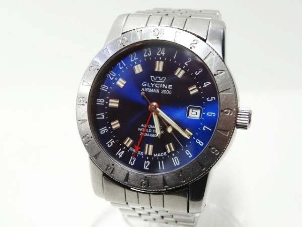 グリシン エアーマン 2000 腕時計 ウォッチ 自動巻き GMT デイト
