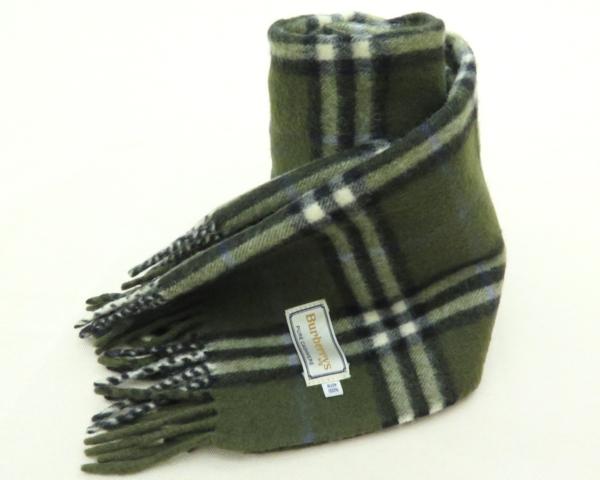 正規品 Burberrys バーバリー マフラー ピュアカシミヤ グリーン