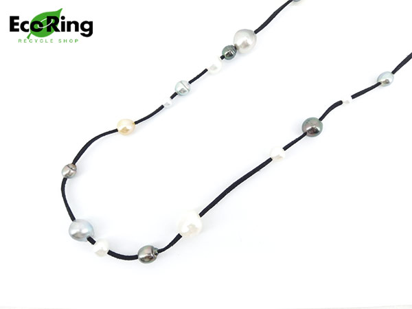 1円 真珠 カラフル バロック パール ロング ネックレス BZ384