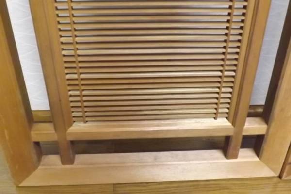 ◇木製建具 筬欄間 おさ欄間 組子細工 千本格子 6尺 一対◇