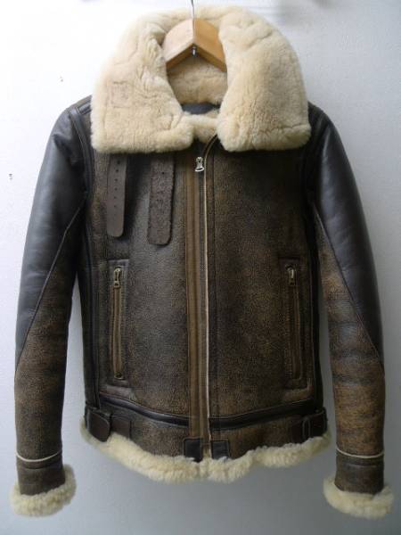 現　HYKE green グリーン　上質 B-3 ムートンジャケット1美品