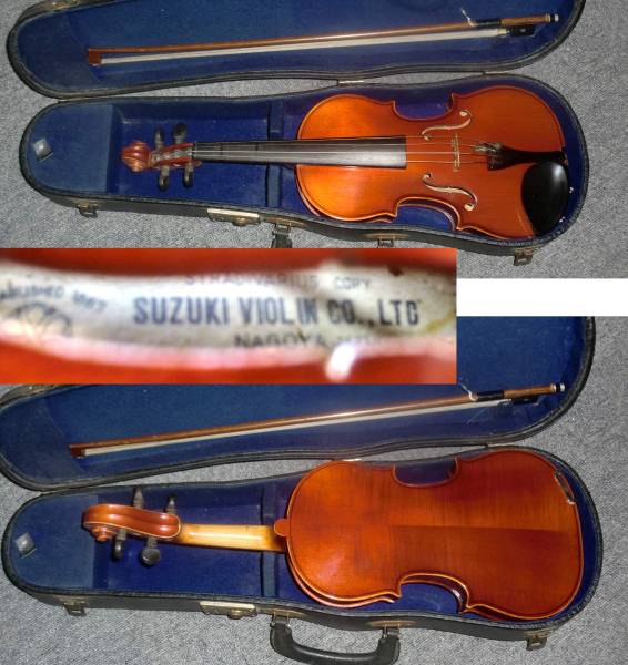 ☆SUZUKI スズキヴァイオリン1/2☆ 虎杢：美品】SUZUKI No.330 1/2