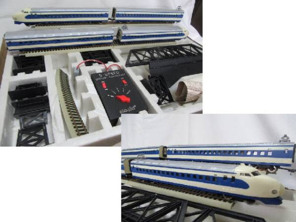 バンダイHOゲージ2503☆ジャンク☆立体新幹線ひかり号セット