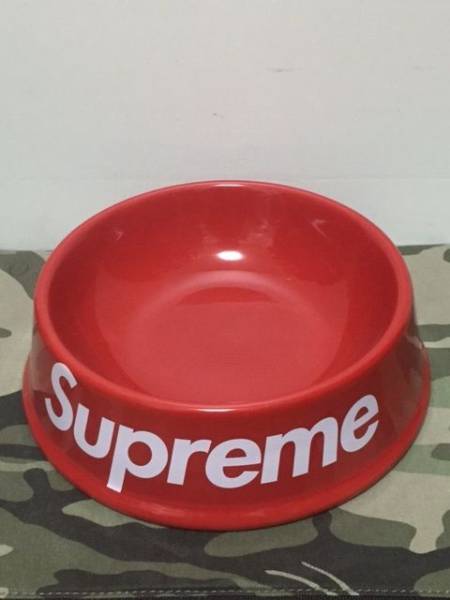 正規☆ 11SS Supreme Dog bowl ドッグボウル 赤レッドbox logo 大きく