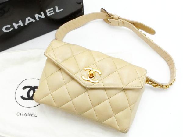 ◆Y6017 CHANEL シャネル マトラッセ チェーン ウエスト ポーチ