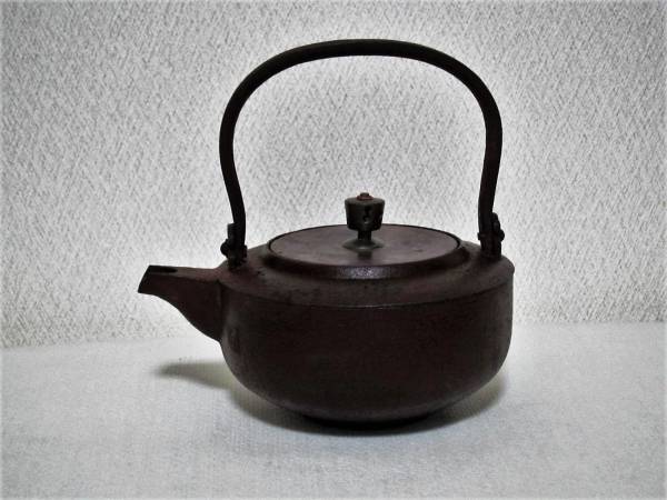 燗鍋・鉄瓶・鉄鍋・作家もの・斑紫銅(むらしどう)蓋・摘み凝った