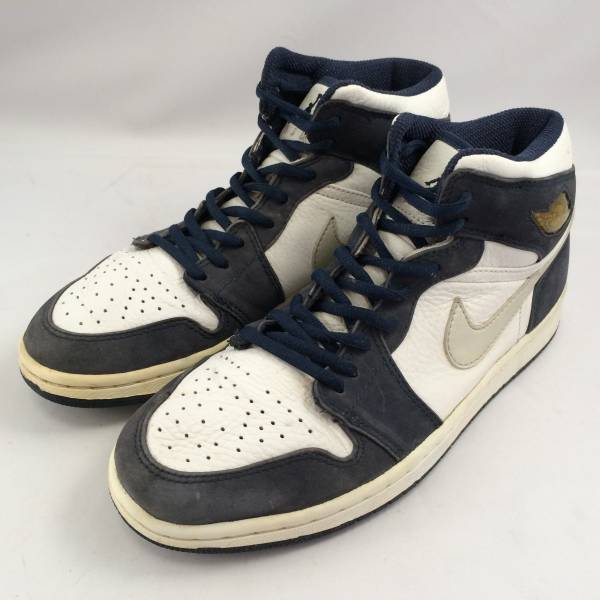 NIKE ナイキ AIR JORDAN 1 RETRO+PLUS 136065-101 紺×白 26.0cm