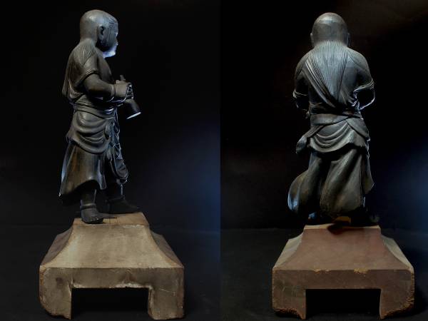 木造八大童子立像〈（恵光、恵喜、烏倶婆〓、清浄比丘、矜羯羅