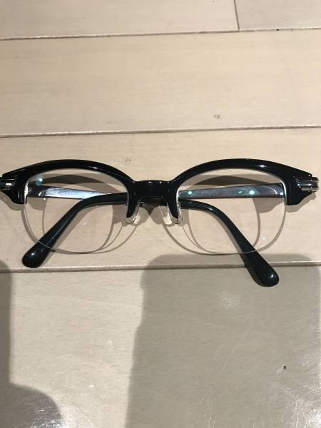 黒縁 ハーフリム メガネ 白山眼鏡店 度入 HAKUSAN MEGANE 白山眼鏡店