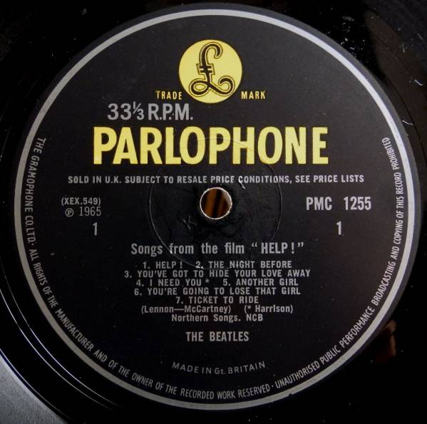 英国 MONO Parlophone UK オリジ マト 両 2 THE BEATLES Help 【公式通販】