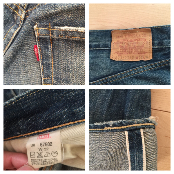 リーバイス LEVIS 502 革パッチ BIG E 中古 赤耳 W32 501 xx(W32