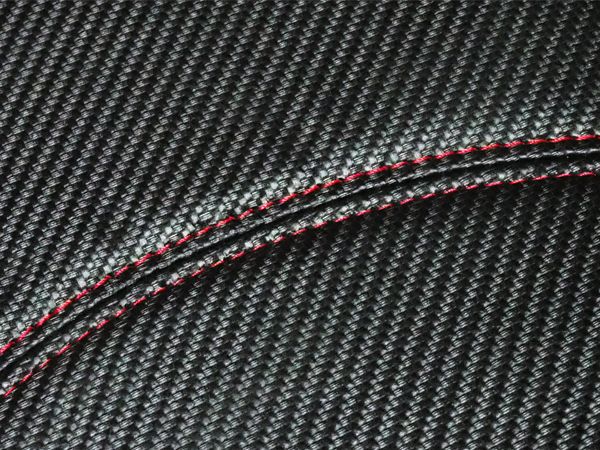 ハイエース200系 4型 標準 ダッシュマット カーボン調 BK×RD　