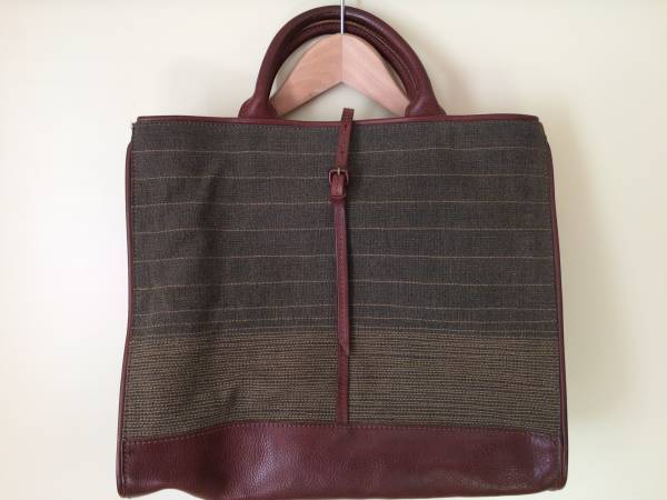 美品 良品】genten（ゲンテン）トートバッグ bag レザー×キャンバス 鞄 