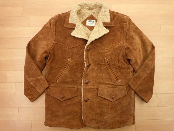 PM arkiller★ボア付きスエードランチジャケットM★コート古着k