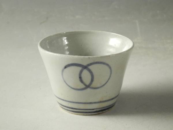 032 古伊万里 蕎麦猪口5客 草花蝶蝶文様 無傷 江戸時代 032 古伊万里