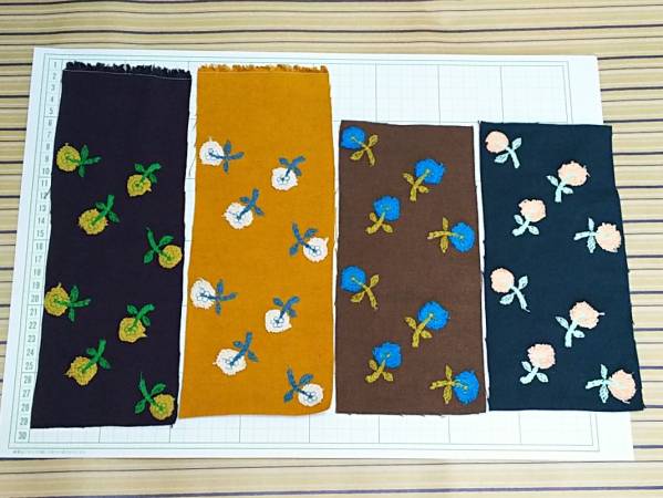 新色☆skip☆ミナペルホネン刺繍 ♪ファブリック☆4種類 インテリア