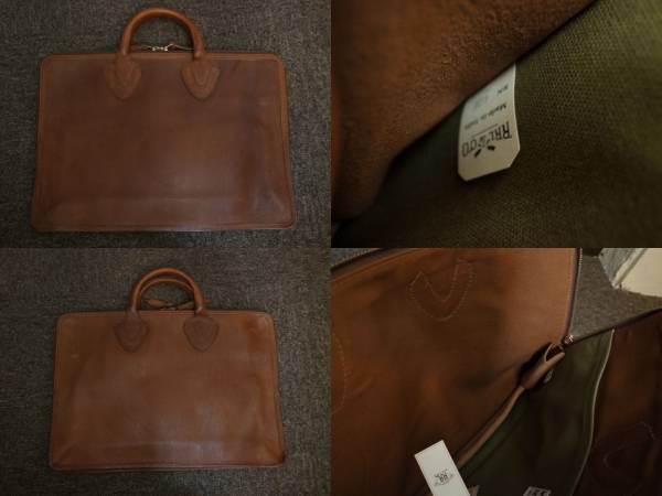 ●必見貴重! RRL ブリーフケース レザー バッグ トートバッグ 革