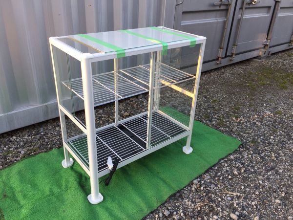超美品】室内用フラワーハウス☆小型ガラス温室 FHB-908WH(飼育ケース 