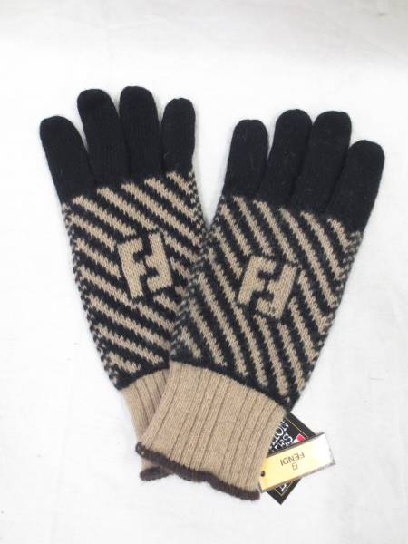 通販の【公式】 新品 FENDI フェンディ ニット 手袋 グローブ