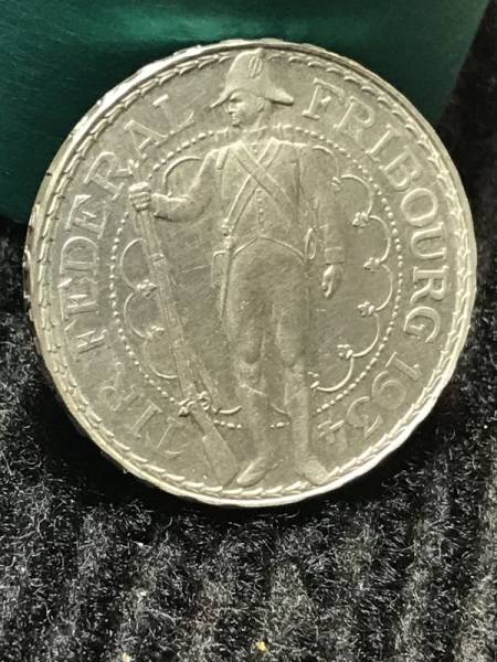 1934 スイス 射撃祭 フリブール 5フラン 銀貨 NGC MS66 スイス 5フラン NGC 銀貨 フリブール 射撃祭 JCC 0 MS66 希少 | 高鑑定