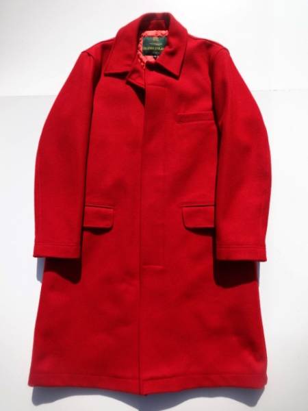 英国製 GLENN DYLANN グレンディラン比翼コートM 赤 レッド