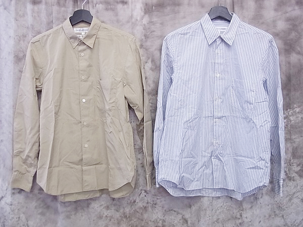COMME des GARCONS SHIRT ストライプ等 長袖シャツ 2点SET