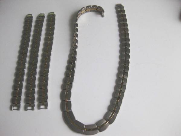 ㈱こだま】Zシリーズ 高級磁気ネックレス+ブレスレット 3本セット