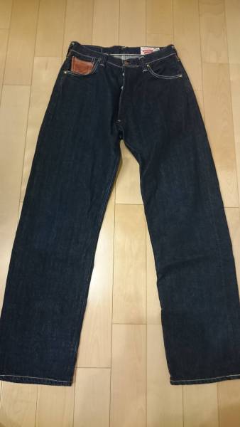 美品 濃紺 エヴィス シオタニブラザーズ レザー切り替え デニム