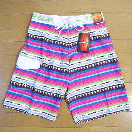 新品●69SLAMサーフパンツ ボードショーツ[30]EthnicPink 海パン ロックスラム