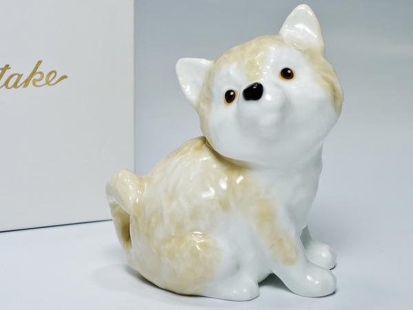 02073【Noritake ノリタケ】柴犬 いぬ ドッグ 陶器 フィギュリン 置物