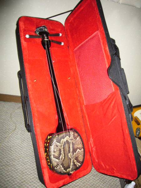 沖縄 三線 本蛇皮 破れ無し