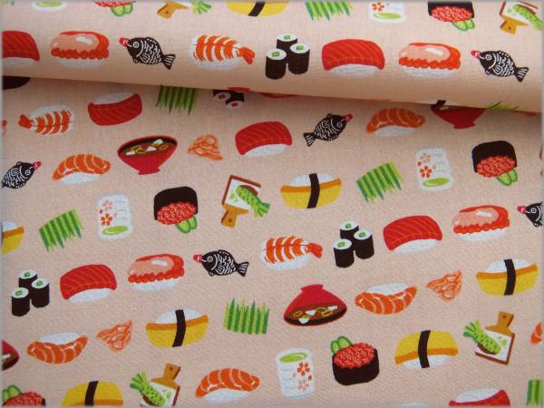 Mets 5m お寿司 コットンシーチング 和食柄 Salmon Pink 生地4b その他 売買されたオークション情報 Yahooの商品情報をアーカイブ公開 オークファン Aucfan Com
