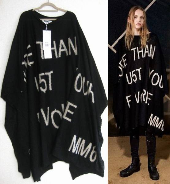 新品□MM6 MAISON MARTIN MARGIELA ニットポンチョ