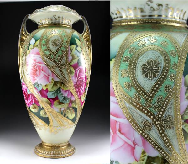 メープルリーフ印 オールドノリタケ極希少品 黄金に輝く大型ボウル