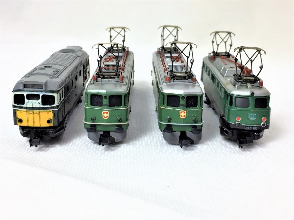 鉄道模型4両まとめ MINITRIX 51 2936 SBB FFS CFF 11428 DB E40 101