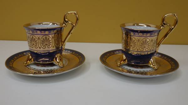 OHASHI CHINA ペアカップ&ソーサー 金彩(S9020)