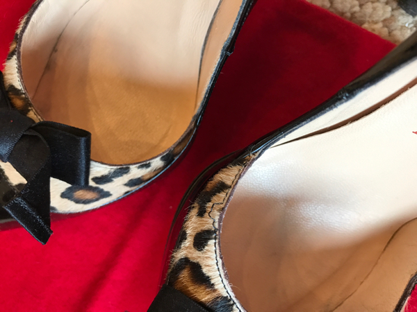 クリスチャンルブタン レオパード ヒョウ柄 豹柄 フラットシューズ