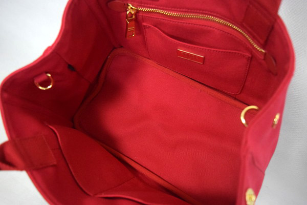 ミニカナパ ハンド トートバッグ PRADA プラダ レッド