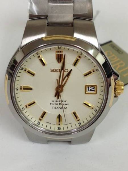 腕時計 SEIKO セイコー キネティック オートリレー チタン 5J32-0AC0 未使用 メンズ af39