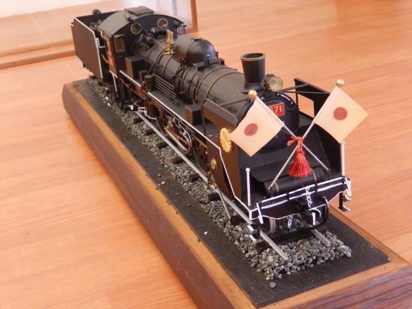1円～昭和天皇お召し蒸気機関車 ガラスケース付 C571 大型鉄道模型 